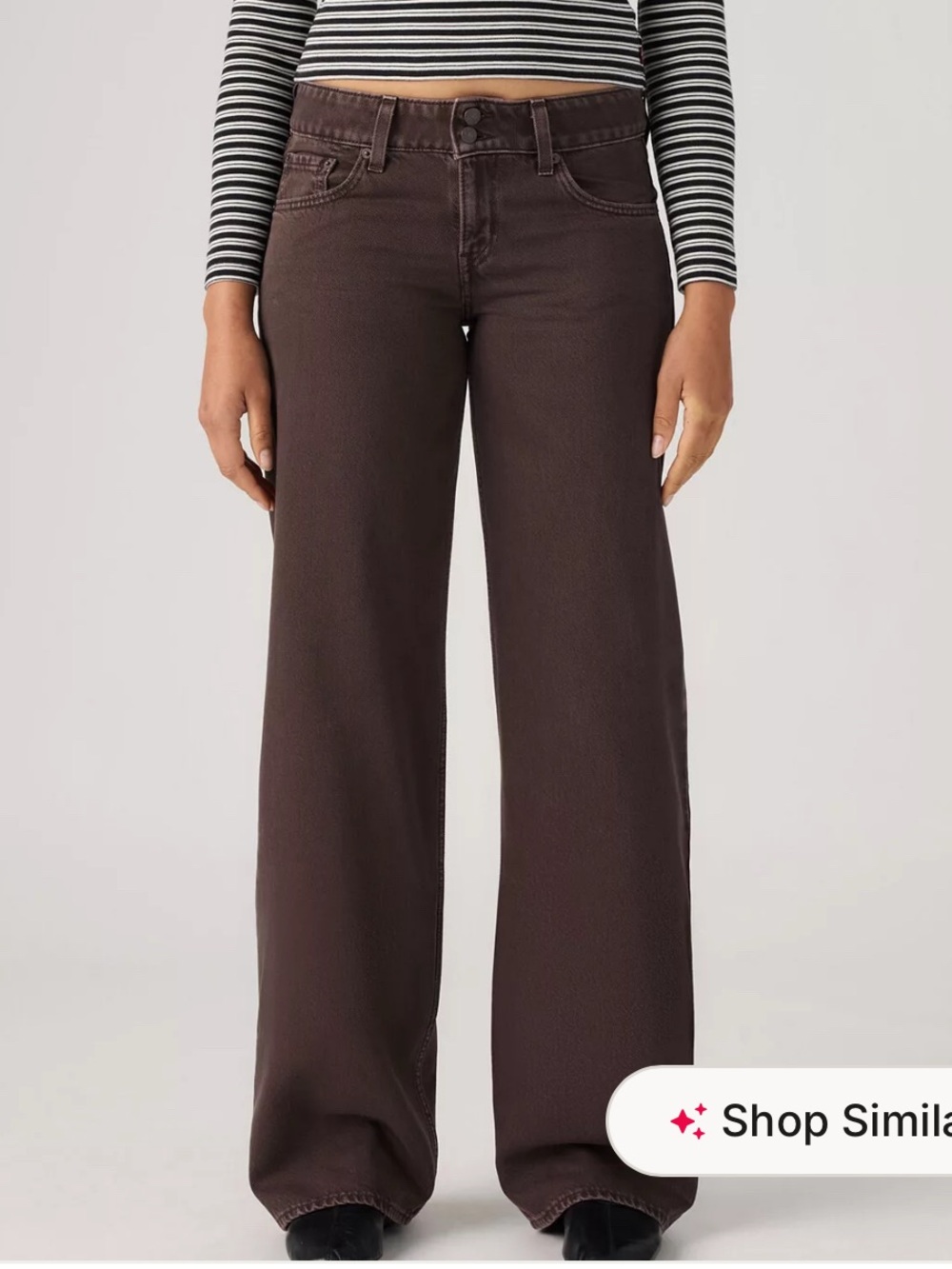 Levi’s java Superlow Loose Straight-Leg Jeans nwt